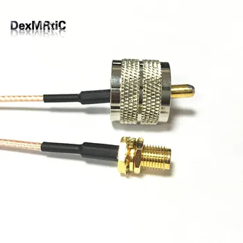 Nové UHF Muž Plug PL259 Prepínač SMA Female Jack matica RF pigtail kábel RG178 Veľkoobchod 15 CM 6