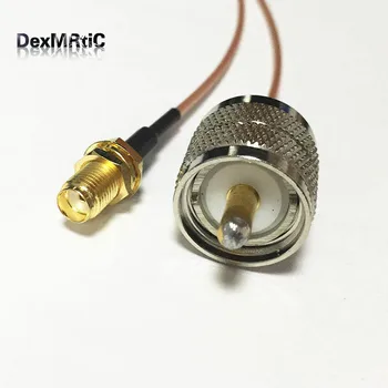 Nové UHF Muž Plug PL259 Prepínač SMA Female Jack matica RF pigtail kábel RG178 Veľkoobchod 15 CM 6