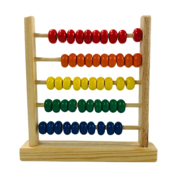 Pre Deti Vzdelávacie Hračka Skoré Vzdelávanie Čísla, Počítanie Mini Drevené Abacus #