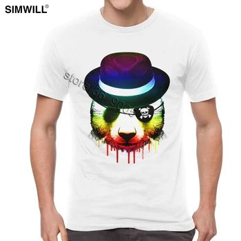 Značka Najnovšie tričko pánske Bavlna Panda Head Hunter Tričko Krátky Rukáv, Farebná Tlač, Zvierat, Bežné Tričko Darček Tovaru