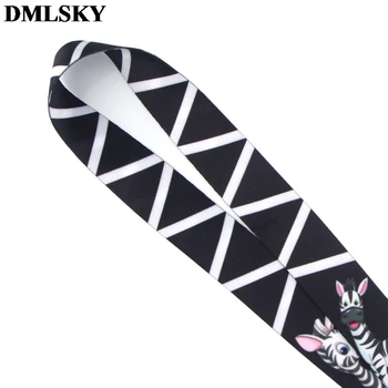 DMLSKY zebra ozdobná šnúrka na uniforme Keychain Laná pre kľúče, Odznak ID Mobilného Telefónu Lano Krku Popruhy Príslušenstvo Darčeky M3953
