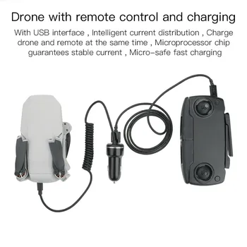 Nabíjačka do auta Vonkajšie USB Rýchle Nabíjanie Batérie Diaľkové Ovládanie Pre DJI Mavic Mini Drone Príslušenstvo