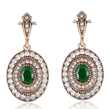 Joyme Značky Svadobné Šperky, Zásnubné Klip-Na Drop Náušnice Pre Ženy Zlato Krištáľové Náušnice V Uchu Z Indie Veľkoobchod Brincos