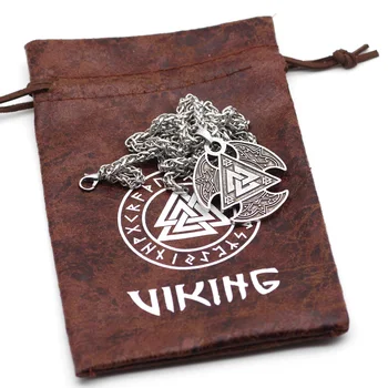 Muži severanov viking vegvisir kompas odin symbol Talizman prívesok náhrdelník s viking figt taška