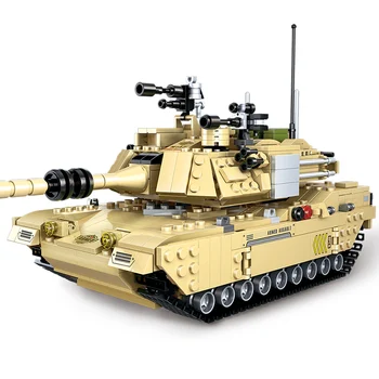 929PCS M1A2 Hlavný Bojový Tank Stavebné Bloky WW2 Vojak Údaje Model Vozidla Vojenské Tehly 6 V 1 Hračky pre Chlapcov
