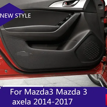 Auto-Styling Chránič Bočné Hrany Chránené Proti kop Dvere, Rohože Kryt prípade uhlíkových vlákien Pre Mazda3 Mazda 3 axela-2017