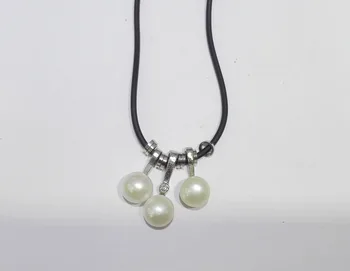 ženy Šperky skutočnou perlou Prívesok 3ks Choker Náhrdelník 8 mm Biela Sladkovodné perly AA zvýrazniť pearl