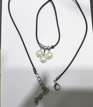 ženy Šperky skutočnou perlou Prívesok 3ks Choker Náhrdelník 8 mm Biela Sladkovodné perly AA zvýrazniť pearl