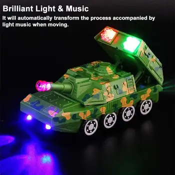 Vojenské obrnené Tank Obrnené Vozidlo, Auto, Kamión s Svetlá Deformovateľné Simulácia Hudba Deti autíčka Vianočný Darček Pre Deti
