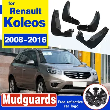 Nastavte Auto Blato Klapky Pre Renault Koleos 1 2008-2016 Mudflaps Splash Stráže Blato Klapka Blatníky Predné Zadný Blatník 2009 2010 2011 2012