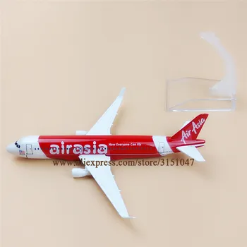 16 cm Červená Vzduchu Ázii Teraz si Každý Môže Lietať Airbus 320 A320 Airlines Rovine Model Kovového Diecast Model Lietadlo Lietadlo Dýchacích ciest Darček