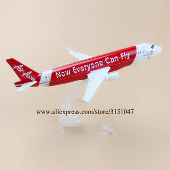 16 cm Červená Vzduchu Ázii Teraz si Každý Môže Lietať Airbus 320 A320 Airlines Rovine Model Kovového Diecast Model Lietadlo Lietadlo Dýchacích ciest Darček