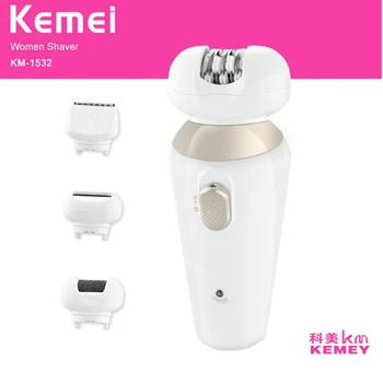 Kemei lady holiaci strojček KM-1532 Kemei štyri-v-jednom multifunkčné elektrické ochlpenia, holiaci strojček, nohy polisher, hair clipper
