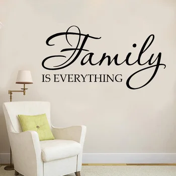 Rodina je Všetko Citát Stenu Decor Nálepky Domova Obývacia Izba, Dom Pravidlo Obtlačky Spálňa adesivo de parede Ornament D188