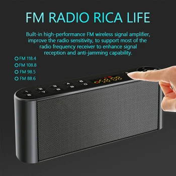 HIFI Bluetooth Reproduktor Prenosný Bezdrôtový Super Bass Duálne Reproduktory Soundbar S Mic TF FM Rádio, USB, Zvuk Box