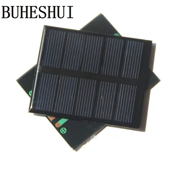 BUHESHUI Polykryštalických 200MA 2.5 V Mini Solárne DIY Solar Panel Systému Nabíjačku Vzdelávania Epoxidové 58*70MM1000pcs Veľkoobchod