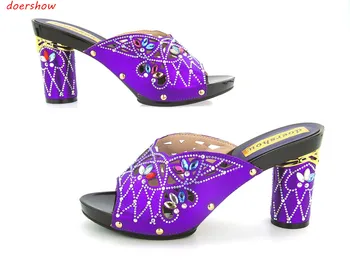 Pekný dizajn Afriky Sandále sexy Topánky s fialová,módne PU Kožené Vysoké fialové Lodičky Pre Ženy!doershow! JK1-46