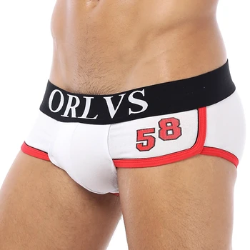 ORLVS Značky Mužov Nohavičky Hot Predaj Mužov Sexy Bielizeň Bavlna Modálne Homosexuáli Nohavičky Plus Veľkosť Mužov spodky