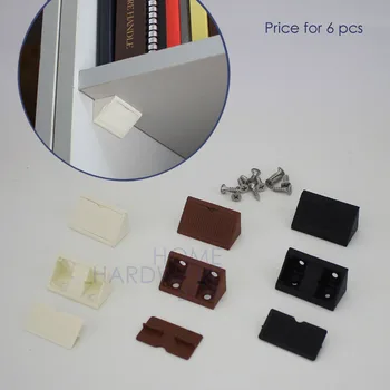 Hnedá plastová polica podpory zložená zátvorka 6 ks skriňa šatníková skriňa panel