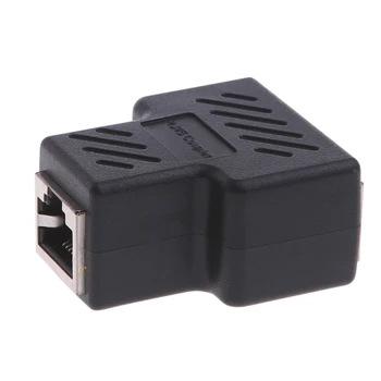 1 2 Spôsobmi LAN Ethernet Sieťový Kábel RJ45 Žena Splitter Konektor pre Adaptér