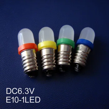 Vysoká kvalita DC6.3V E10 svetlo,E10 6V matné svetlo led,E10 6.3 V Svetlo,E10 6.3 V žiarovka,E10 lampa 6.3 V,E10 6V,doprava zdarma 500pc/veľa