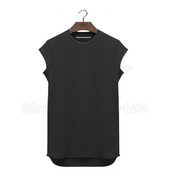 Muscleguys Značku oblečenia fitness tričko muži móda rozšíriť dlhé tričko telocvične krátky rukáv t-shirt homme kulturistike tričko