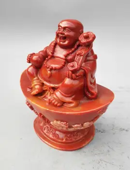 Čínsky Shoushan kameň bohatstva Maitreya Budha socha