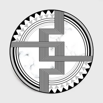Móda moderný jednoduchý black/white geometrie Kolo Mäkké Koberce Pre Obývacej Izby, Spálne, Koberčeky Oblasti Konferenčný Stolík Protišmykové Rohože/koberec