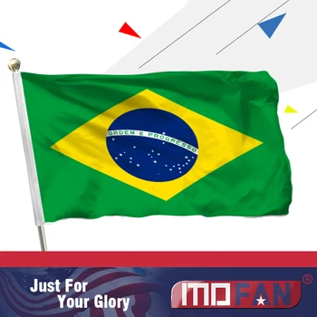 MOFAN 3X5 Nohy Brazília Vlajka Polyester Vlajka - Plátno Hlavičke a Dvakrát Prešité - Brazílske Národné Vlajky Polyester 3 X 5 Ft