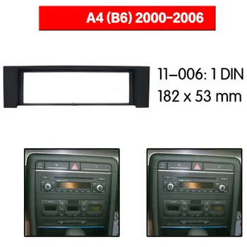 1 Din Auto Stereo Rádio Fascia Panel Doska Rám Adaptér pre A4 B6 2000-2006 Interiéru Vozidla Výbava