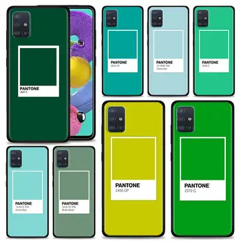 Pantone Color kartu Telefón puzdro pre Samsung Galaxy A50 A10 A20e A70 A30 A40 A20s A10s A10e A80 A90 5G Black Soft TPU Kryt Coque