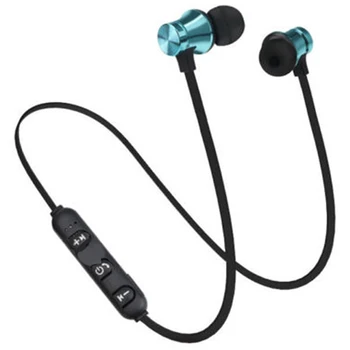 Magnetické Hudby, Bluetooth Slúchadlo Xt11 Šport Beh Bezdrôtový Bluetooth Headset S Mikrofónom Pre Iphone, 8 X 7 Xiao--Modrá