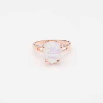 Hainon 2018 Nové Fire Opal Prst Prstene Pre Ženy Rose Gold Color Šperky, Módne Kvapka Vody Dizajn Krúžky Elegantné Party Krúžky