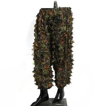 Vojenské Taktické 3D Kamufláž Vyhovuje Les Oblečenie Ghillie Suit Pre Outdoor, Lov Hry Vojny Tričko + Nohavice