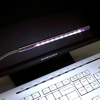 LED Nočné svetlo USB Svetla 10 Led Knihy Svetla na Čítanie Novinka Lampa Notebook Notebook PC Počítač Kovového Materiálu Flexibilné urob si sám