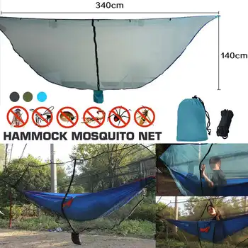340*140 cm Prenosné hojdacia sieť Mosquito Net Samostatné Outdoor Camping Visí na Spanie, Posteľ S Hmyzu Čistý Swing Stoličky Jednoduché Upevnenie