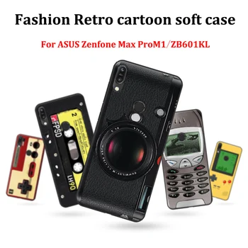Pre ASUS Zenfone Max Pro M1 prípade Mäkké prípadoch Pre ASUS Zenfone ZB601KL prípade kryt telefónu retro cartoon kože pre Zenfone Max Pro M 1