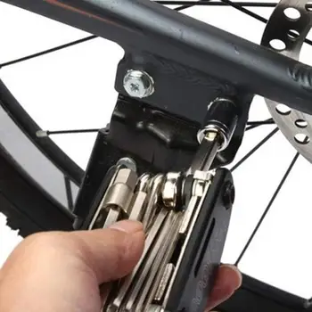 Prenosné Bicyklov Opravy Nástroj na Bicykli Vrecku Multi Funkcia Skladacie Nástroj 16 v 1 Skrutkovač Nastaviť