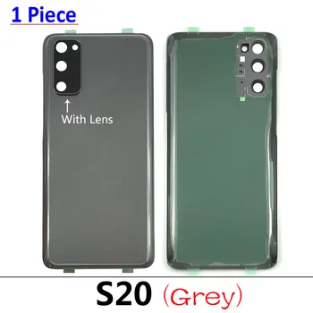 10PCS Bývanie Späť Kryt Batérie S Kamerou Sklo Objektívu Náhradné Pre Samsung Galaxy S20 Ultra G988 S20 Plus S20+G985 S20 G980