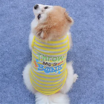 3 Farebný Prúžok Dizajn Psa Pyžamo Pet Oblečenia pre Malé Psie Pohodlné Šteňa Oblečenie Letné francúzsky Buldog Oblečenie pre Psa Vesta