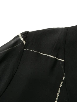 Leto Hodváb Šaty Žien Oblečenie 2021 Vintage kórejský Black Maxi Bežné Šaty Elegantné Dámske Šaty Vestidos PLD2021-8617