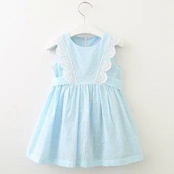 Roztomilý vysokej kvality nový štýl svetlo modrá módne dievča baby šaty 2019