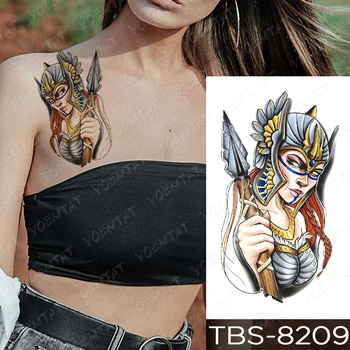 Nepremokavé Dočasné Tetovanie Nálepky Indiánske Pierko Tribal Cool Dievča Flash Tetovanie Starej Školy, Body Art Rameno Falošné Tetovanie Ženy Muži