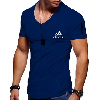 2021 pánske Letné tvaru Tenký, Krátky Rukáv Fashion Ležérny Športový Štýl T-Shirt Klesnutie Tričko