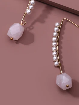 ZFYIN Módne Šperky Pearl Prírodného Kameňa Dlho Visieť Drop Náušnice pre Ženy