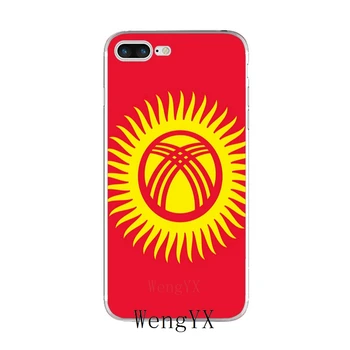 Kirgizsko vlajka štátna vlajka Tenký silikónový TPU Soft telefón puzdro Pre iPhone X 8 8plus 7 7plus 6 6s plus 5 5s 5c SE 4 4s