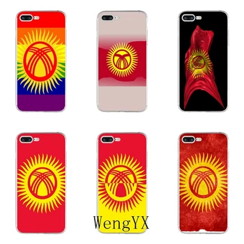 Kirgizsko vlajka štátna vlajka Tenký silikónový TPU Soft telefón puzdro Pre iPhone X 8 8plus 7 7plus 6 6s plus 5 5s 5c SE 4 4s
