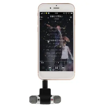 Vysoký Výkon 3,5 mm Jack Prenosný Mini Digitálny Mikrofón Stereo Mikrofón, Záznamník pre Mobilný Telefón Spievať Pieseň Karaoke