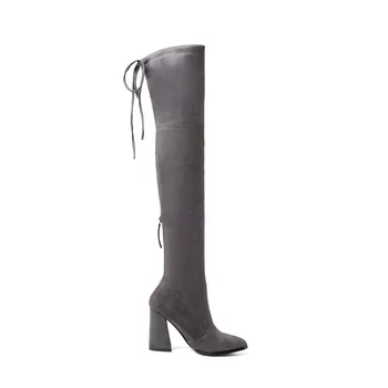 MORAZORA 2020 Nové kvalitné Dlhé topánky ženy stádo kože stehna vysoké topánky na vysokom opätku čipky jeseň zima nad kolená topánky