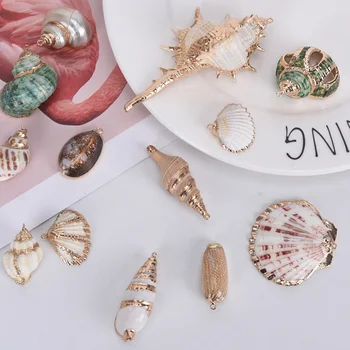 5 ks/Veľa Mora Prírodné Shell Conch Prívesok Charms Pre DIY Plavidlá, Ozdoby, Šperky, Takže Príslušenstvo